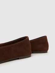 חום - Schuh Lollie Leather Ballerina - תמונה 4 מתוך 4