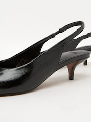 Schuh Black Shery Kitten Heel Court Shoes - Image 3 of 4