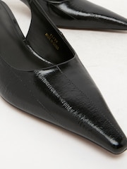 Schuh Black Shery Kitten Heel Court Shoes - Image 4 of 4