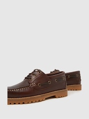 Schuh Dark Brown Lovington Leather Boat Shoe - Image 3 of 4