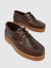 Schuh Dark Brown Lovington Leather Boat Shoe - Image 4 of 4