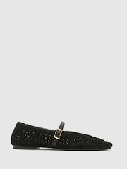 Schuh Black Lisbeth Crochet Ballerina - Image 1 of 4