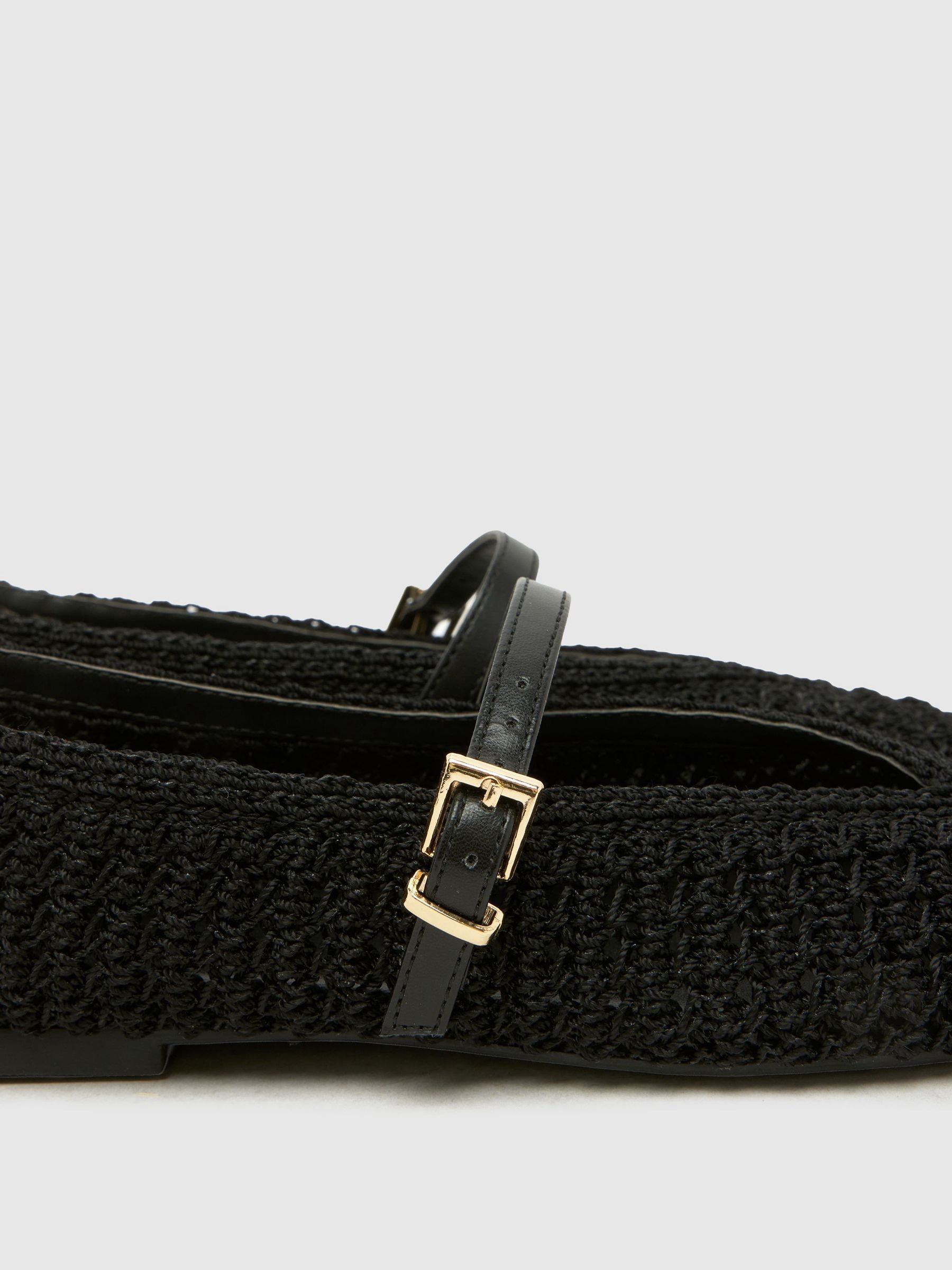Buy Schuh Black Lisbeth Crochet Ballerina from the Next UK online shop