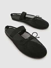 Schuh Black Linnet Backless Mesh Ballerina - Image 3 of 4