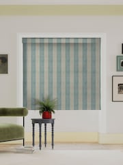 Land & Shore Teal Fintra Stripe Made to Measure Blinds - Image 2 of 6