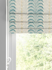 Land & Shore Teal Fintra Stripe Made to Measure Blinds - Image 3 of 6