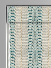 Land & Shore Teal Fintra Stripe Made to Measure Blinds - Image 5 of 6