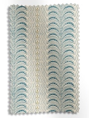 Land & Shore Teal Fintra Stripe Made to Measure Blinds - Image 6 of 6