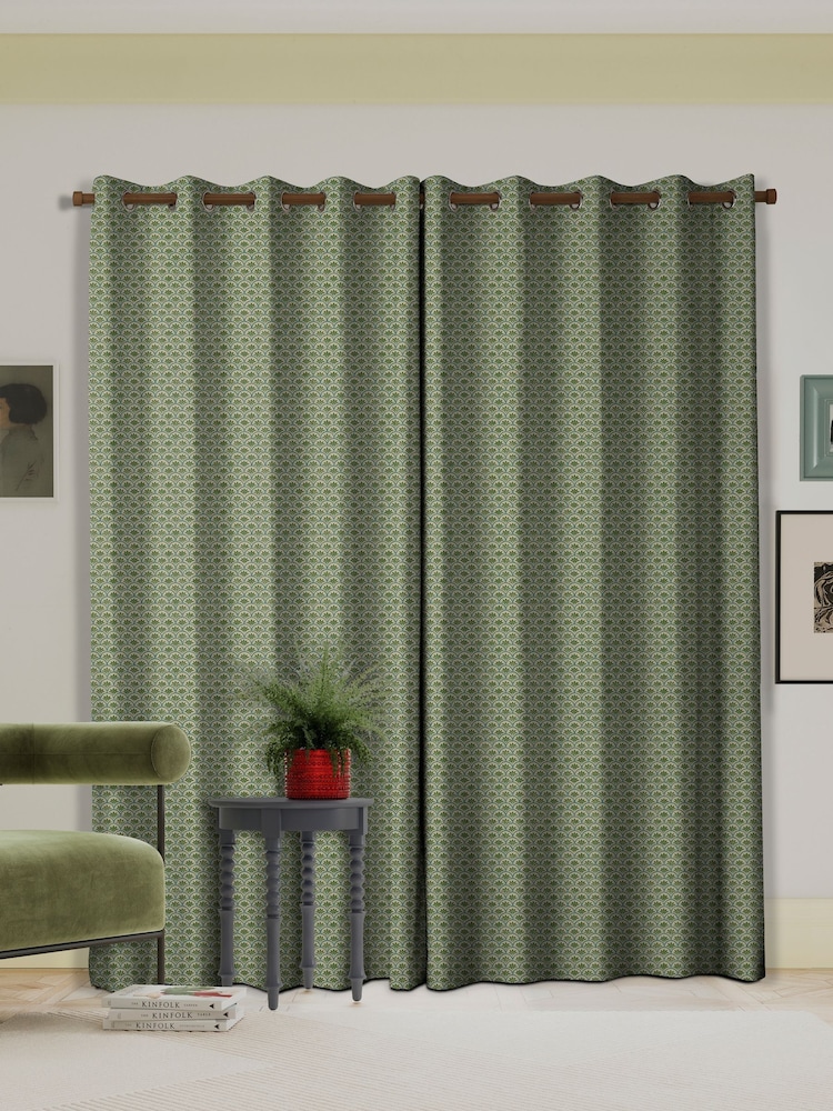 Land & Shore Green Dawn Made to Measure Curtains - Image 2 of 9