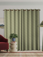 Land & Shore Green Oak Leaf Made to Measure Curtains - Image 2 of 9