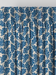 Land & Shore Blue Oak Leaf Made to Measure Curtains - Image 5 of 9