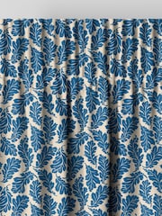 Land & Shore Blue Oak Leaf Made to Measure Curtains - Image 6 of 9