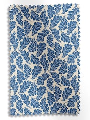 Land & Shore Blue Oak Leaf Made to Measure Curtains - Image 9 of 9