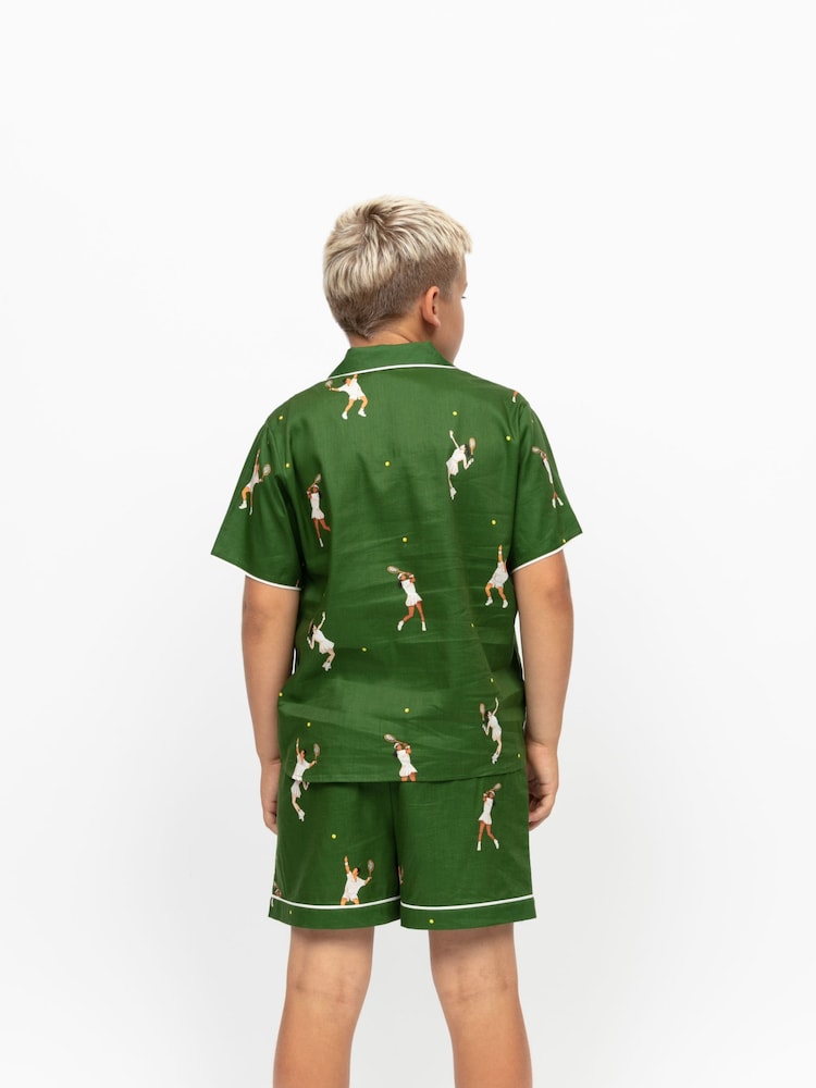 Cyberjammies Tennis Print Short Sleeve Pyjamas Set - Imaginea 2 din 4