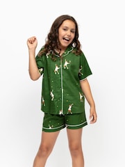 Cyberjammies Green Tennis Print Short Sleeve Pyjamas Set - Image 1 of 4