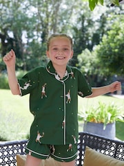 Cyberjammies Green Tennis Print Short Sleeve Pyjamas Set - Image 3 of 4