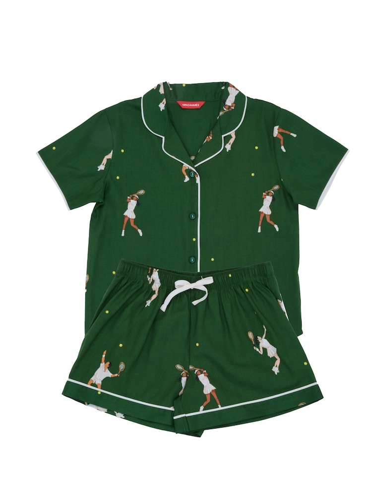 Cyberjammies Green Tennis Print Short Sleeve Pyjamas Set - Image 4 of 4 Cyberjammies Green Tennis Print Short Sleeve Pyjamas Set - Image 4 of 4