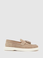 Schuh Brown Percy Suede Tassel Loafer - Image 1 of 4