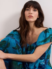Phase Eight Blue Brianne Floral Dress - Image 4 of 7