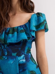 Phase Eight Blue Brianne Floral Dress - Image 7 of 7