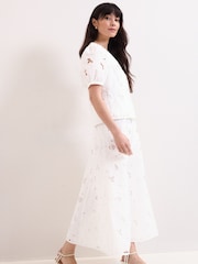 Phase Eight Cream Marina Lace Skirt - Image 5 of 7