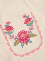 Monsoon Natural Floral Embroidered Long Sleeve Top - Image 4 of 4