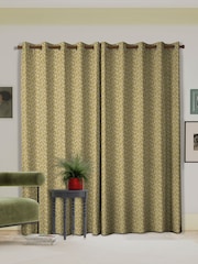 Land & Shore Ochre Oak Leaf Made to Measure Curtain - Image 2 of 9