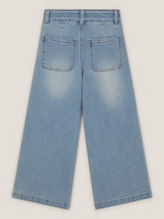 Monsoon Sequin Floral Embroidered Wide Leg Jeans - صورة 3 من 4