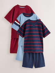 Red/Blue/Navy Short Pyjamas 3 Pack (3-16yrs) - Image 6 of 13