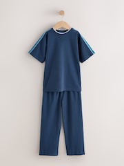 Grey/Blue/Black Short Sleeve Jogger Pyjamas 3 Pack (3-16yrs) - Image 7 of 13
