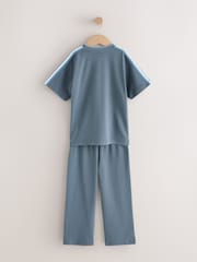 Grey/Blue/Black Short Sleeve Jogger Pyjamas 3 Pack (3-16yrs) - Image 9 of 13