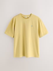 Jaune - Ajustement régulier - T-shirt léger teint en pièce - Image 6 de 8