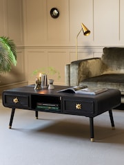 Rockett St George Black Ringo Storage Coffee Table - Image 1 of 11