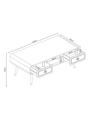 Rockett St George Black Ringo Storage Coffee Table - Image 4 of 11