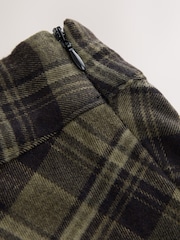 Green/Black Check Drop Waist Brushed Maxi Skirt - Image 7 of 8