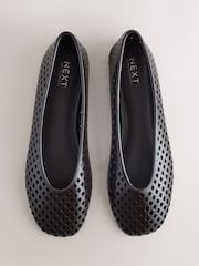 Chocolate Brown Forever Comfort® Weave Effect Ballet Flats - Image 1 of 8
