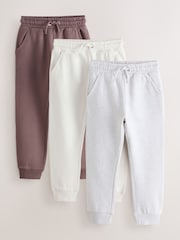 Multi Brown 3 Pack Soft Jersey Regular Fit Joggers (3-16yrs) - Image 1 of 7