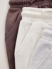 Multi Brown 3 Pack Soft Jersey Regular Fit Joggers (3-16yrs) - Image 7 of 7