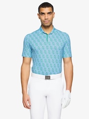 Galvin Green Blue Martinez Breathable Short Sleeve Golf Shirt - Image 1 of 5