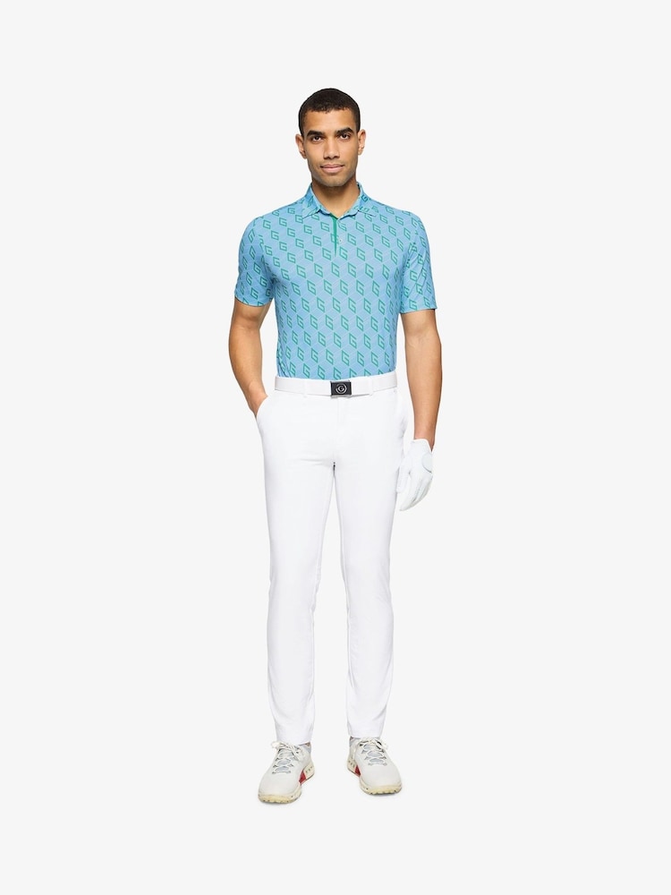 Galvin Green Blue Martinez Breathable Short Sleeve Golf Shirt - Image 2 of 5