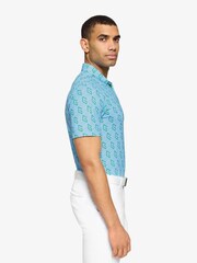 Galvin Green Blue Martinez Breathable Short Sleeve Golf Shirt - Image 3 of 5