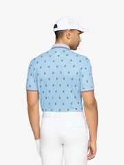 Galvin Green Blue Mendez Breathable Short Sleeve Golf Shirt - Image 4 of 5