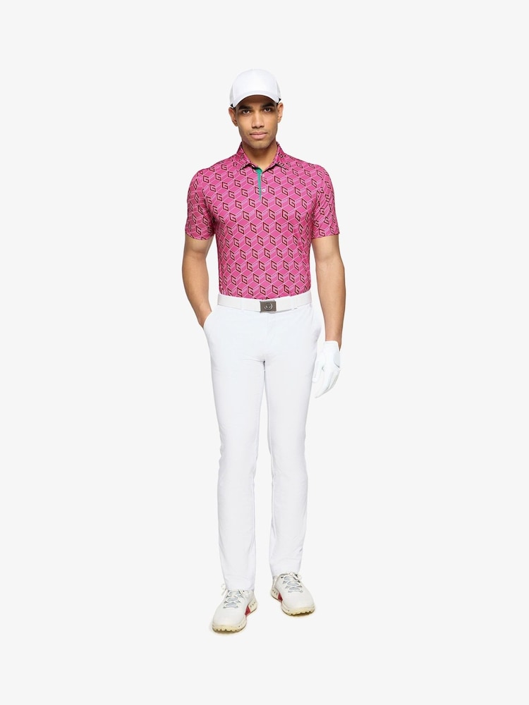 Galvin Green Pink Martinez Breathable Short Sleeve Golf Shirt - Image 2 of 5