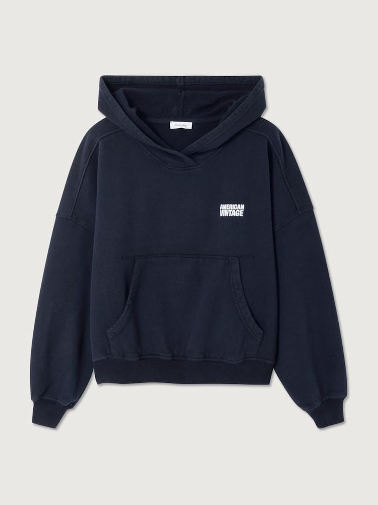 American Vintage Blue Plizzy Hoodie - Image 1 of 2
