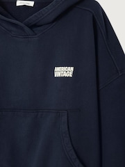 American Vintage Blue Plizzy Hoodie - Image 8 of 8