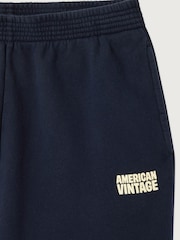 American Vintage Blue Plizzy Joggers - Image 2 of 2