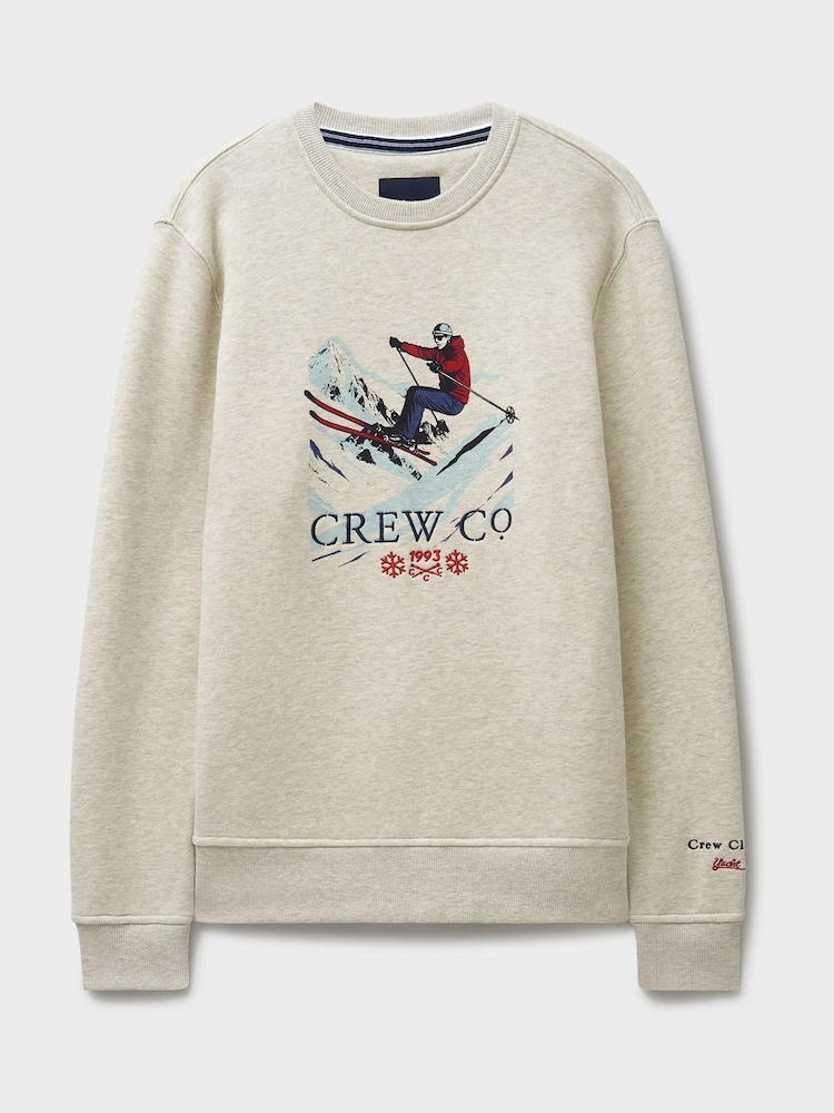 Crew Clothing Natural Cotton-Blend Alpine Ski Crewneck Sweatshirt - Image 5 of 5 Crew Clothing Natural Cotton-Blend Alpine Ski Crewneck Sweatshirt - Image 5 of 5