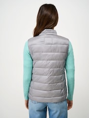 Crew Clothing Company Grey Metallic Padded Gilet - Image 2 of 5
