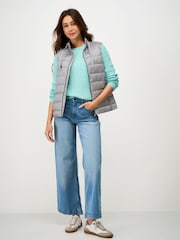 Crew Clothing Company Grey Metallic Padded Gilet - Image 3 of 5