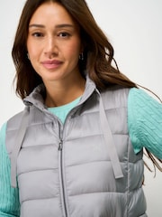 Crew Clothing Company Grey Metallic Padded Gilet - Image 4 of 5